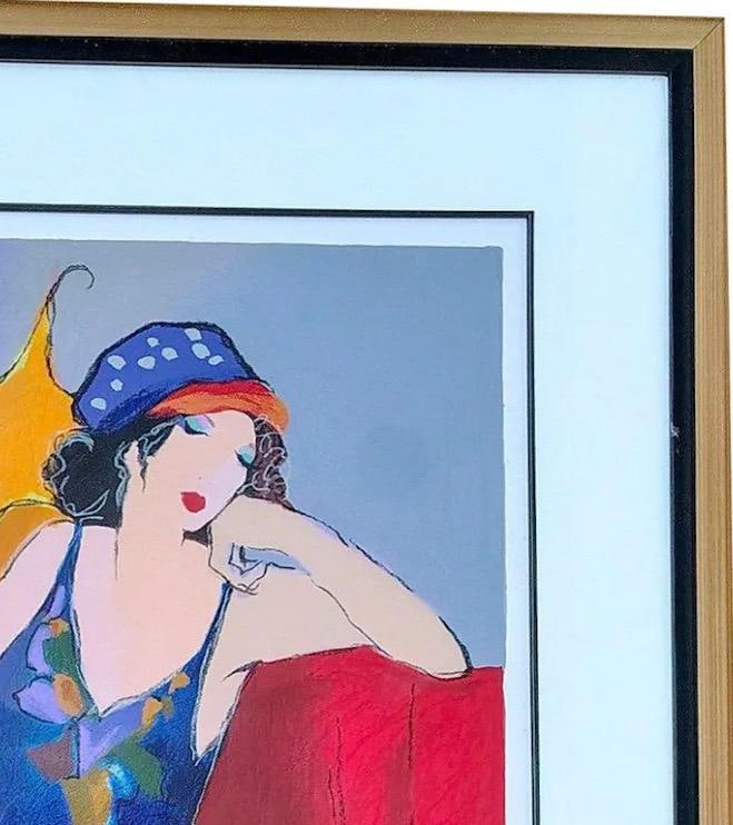 Large Signed Itzchak Tarkay Serigraph - Elegance III - Limited Edition 75/350 - Seated Woman Fine Ar - 8