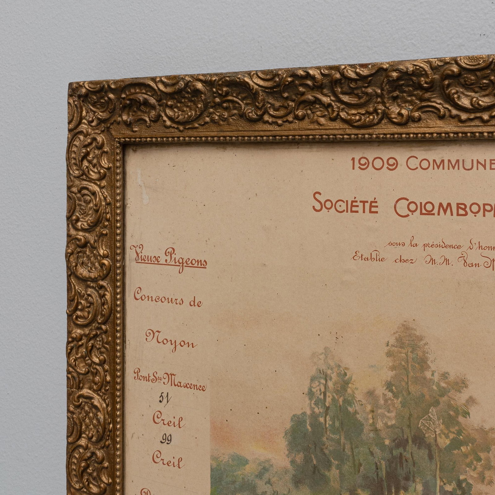 20th Century Belgian Artwork With Wooden Frame - 2