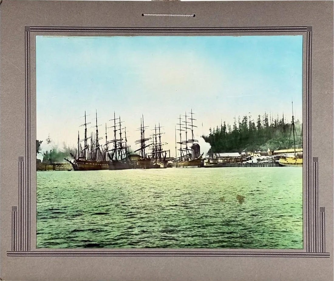 Rare Antique Hand-Colored Photograph of Port Blakely, Wa Mill (C. 1900) by Wilhelm Hester - 2