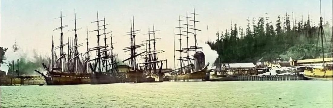 Rare Antique Hand-Colored Photograph of Port Blakely, Wa Mill (C. 1900) by Wilhelm Hester - 8