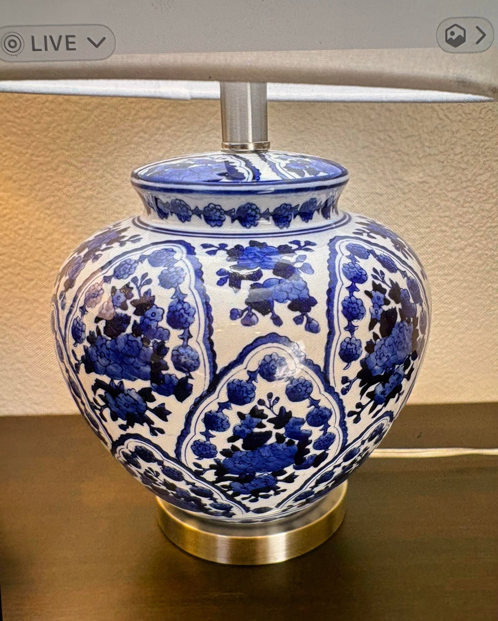 Vintage Chinoiserie Style Blue and White Ginger Jar 3-Way, Table Lamps - a Pair - 6