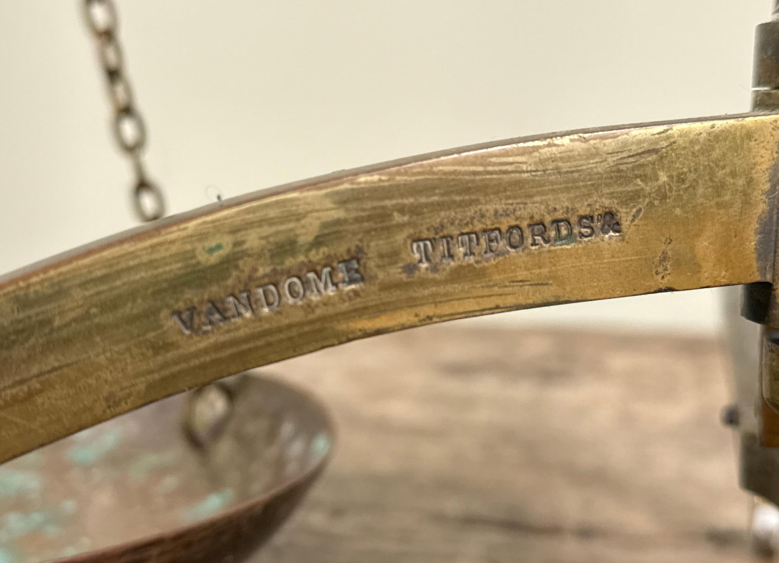 Antique Vandome Titford and Pawson London Brass Apothecary Balance Scale - 6