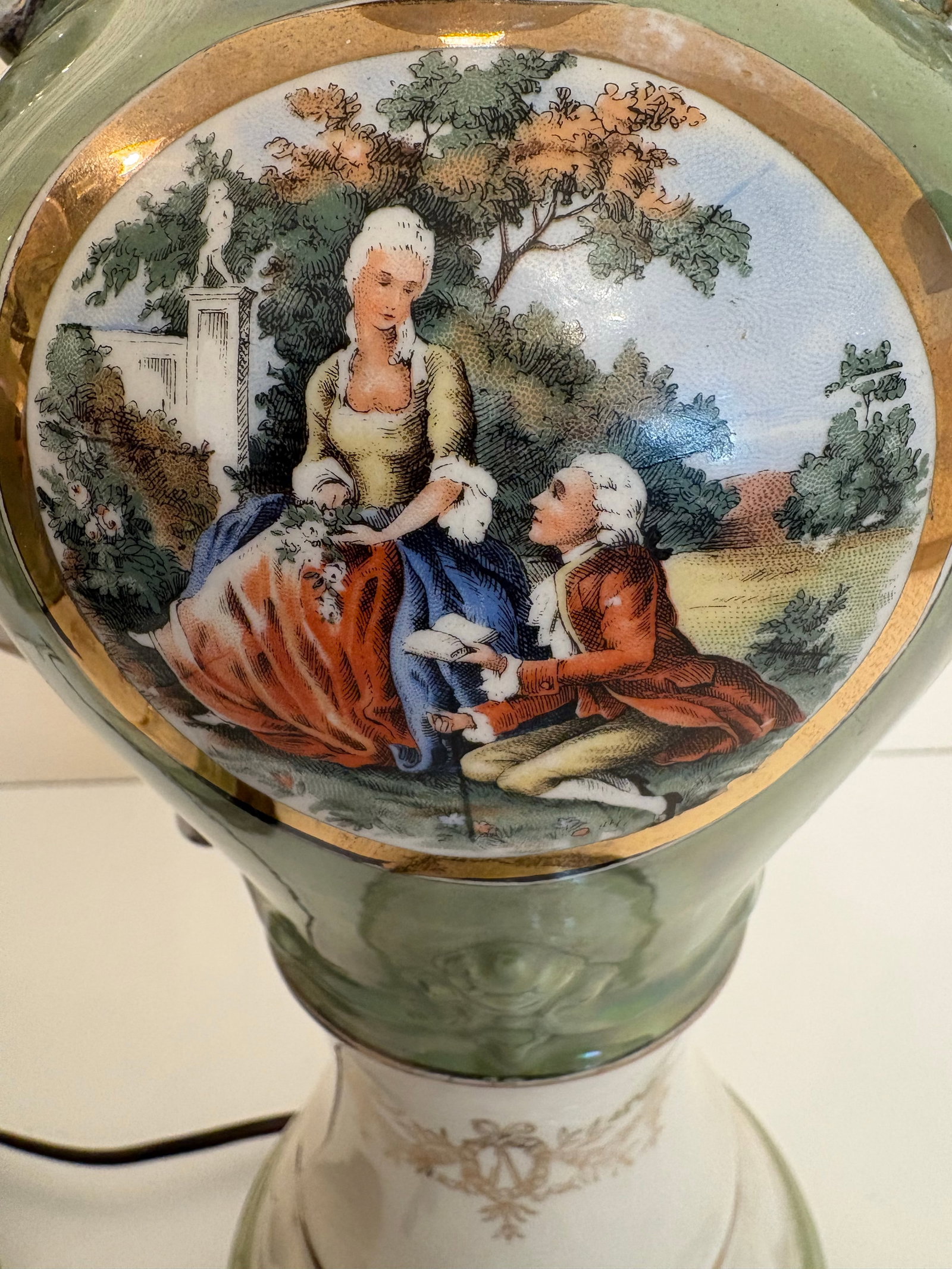 1950s French Court Victorian Lamps by Jean Honore' Fragonard -a Pair - 2