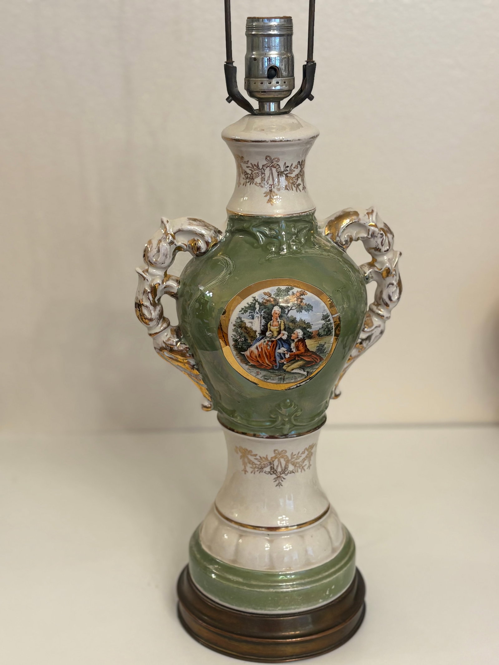 1950s French Court Victorian Lamps by Jean Honore' Fragonard -a Pair - 5