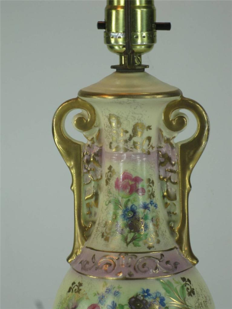 1930s Beckwith China Victorian Style Hand Painted Gold Urn Porcelain - 6