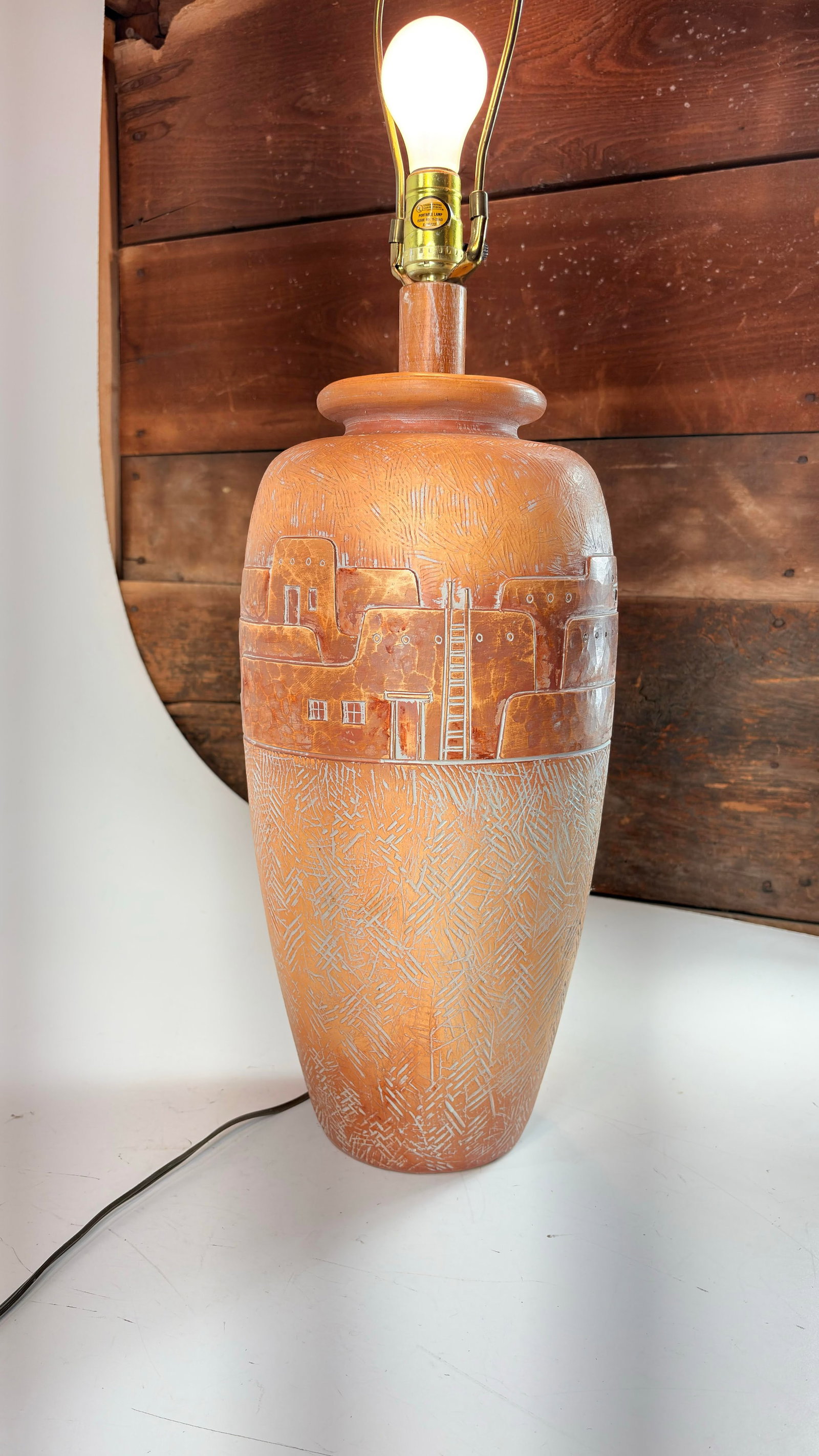 1980's Casual Lamps of California Southwestern Style, Pueblo Village Design - 8