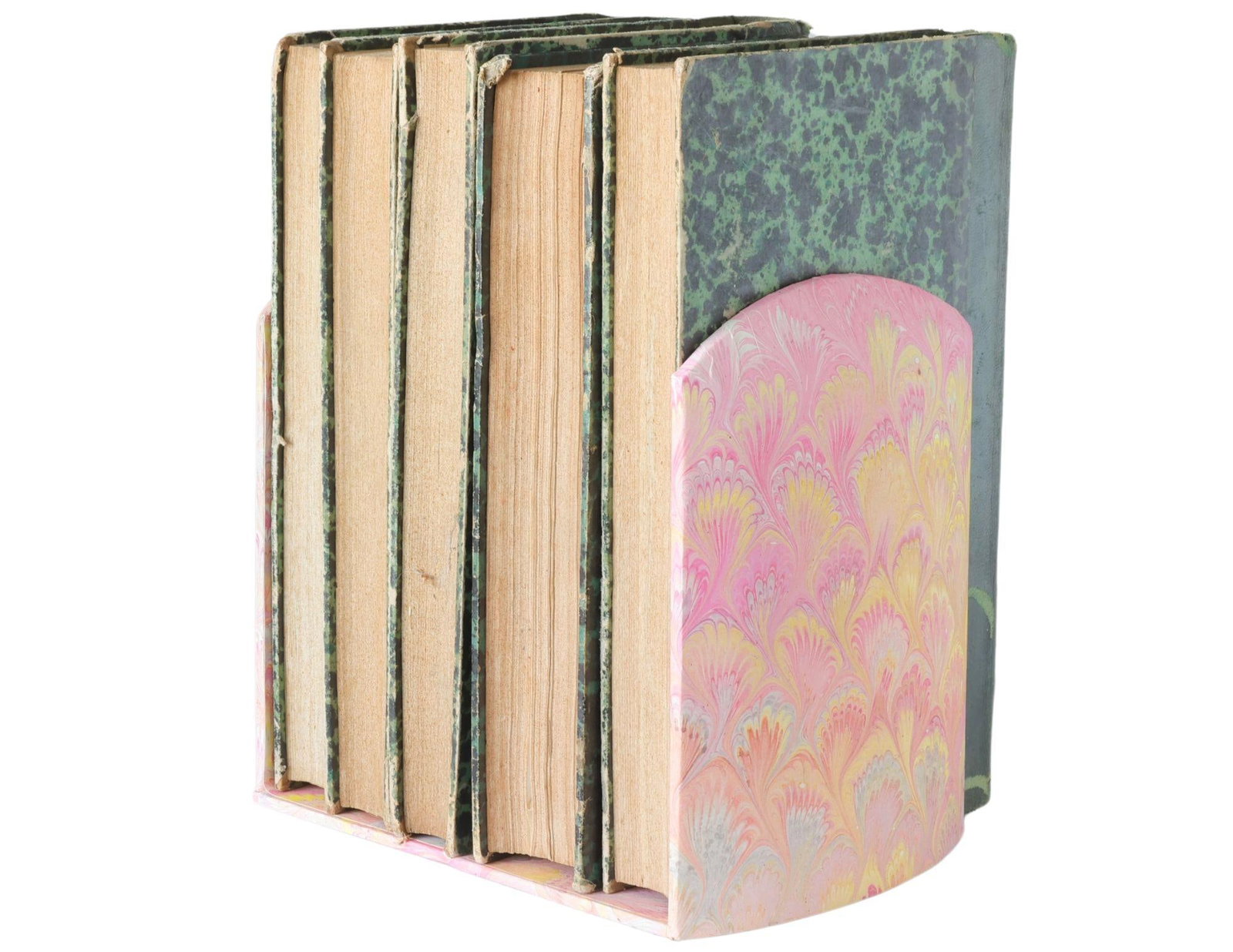 Il Papiro Firenze Marbled Desk Set with Box and Bookends - 3