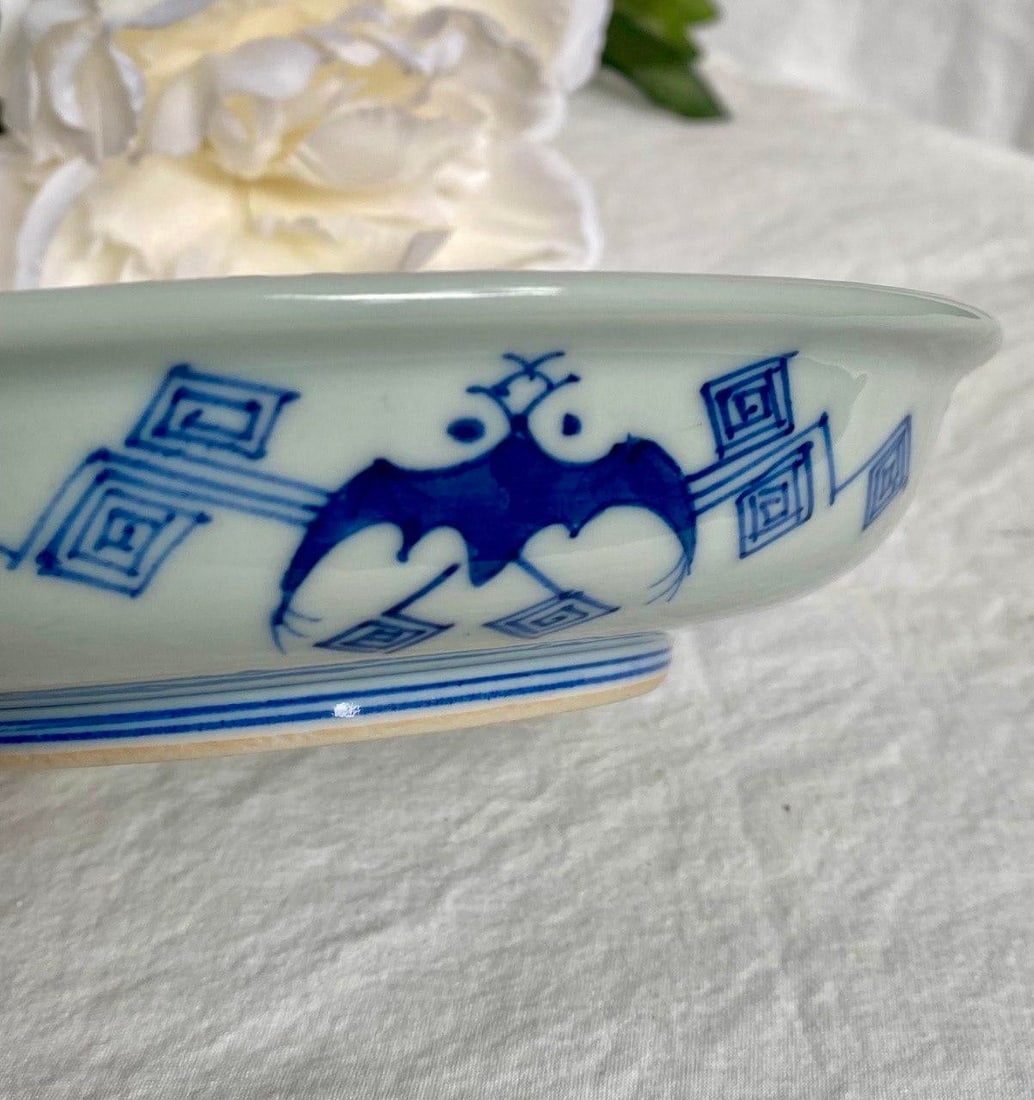 Chinese Blue & White Porcelain Dragon Boat Plate | Chenghua Mark | Early 20th Century Ming Revival - 8