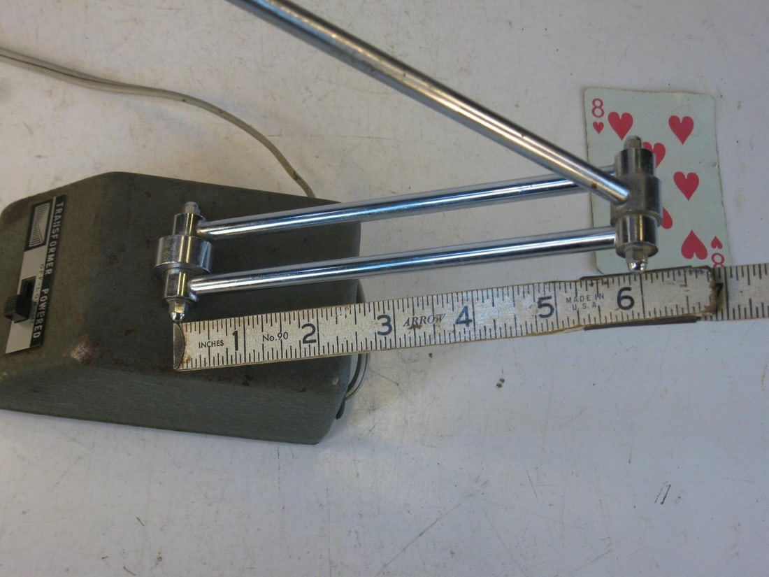 Mid 20th Century Drafting Desk Lamp Vintage Steampunk Small Working - 10