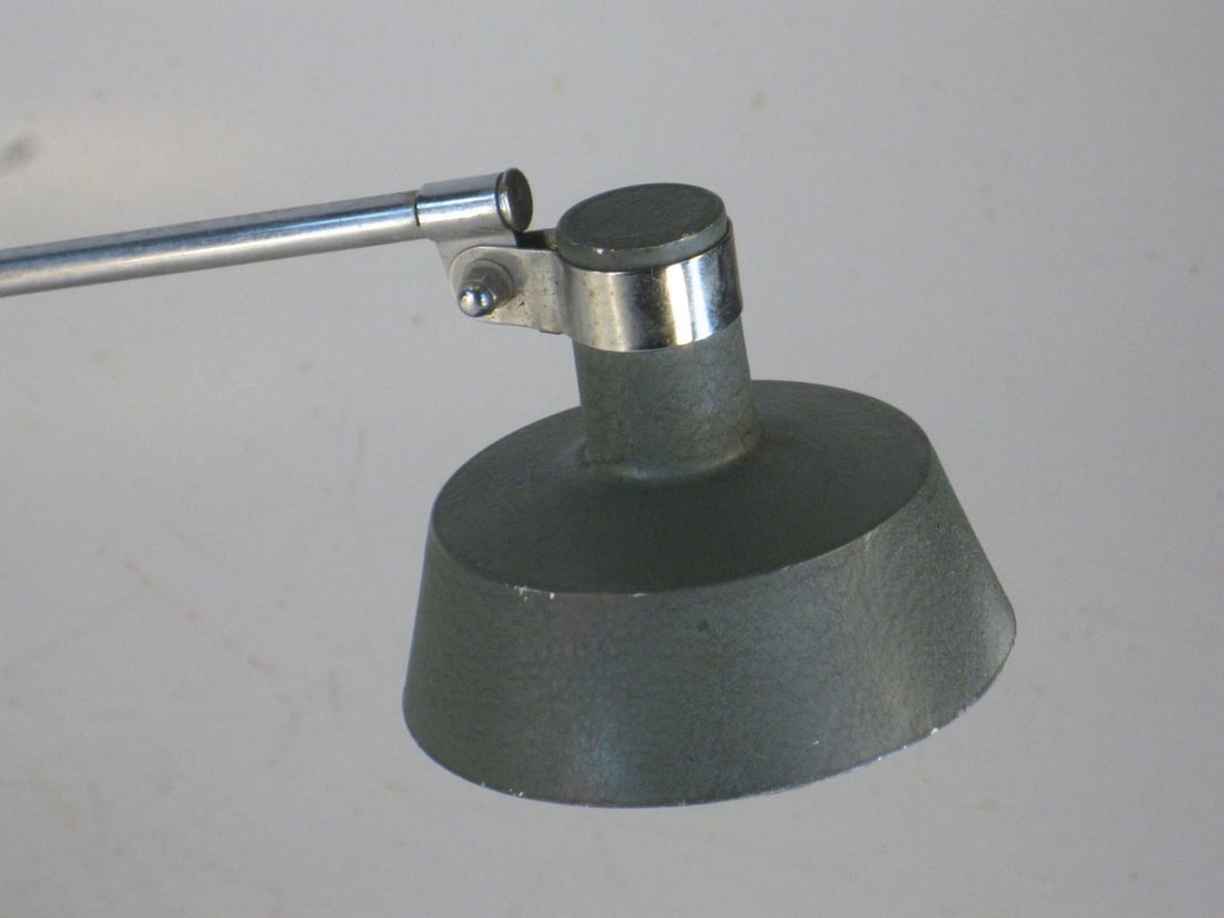 Mid 20th Century Drafting Desk Lamp Vintage Steampunk Small Working - 5