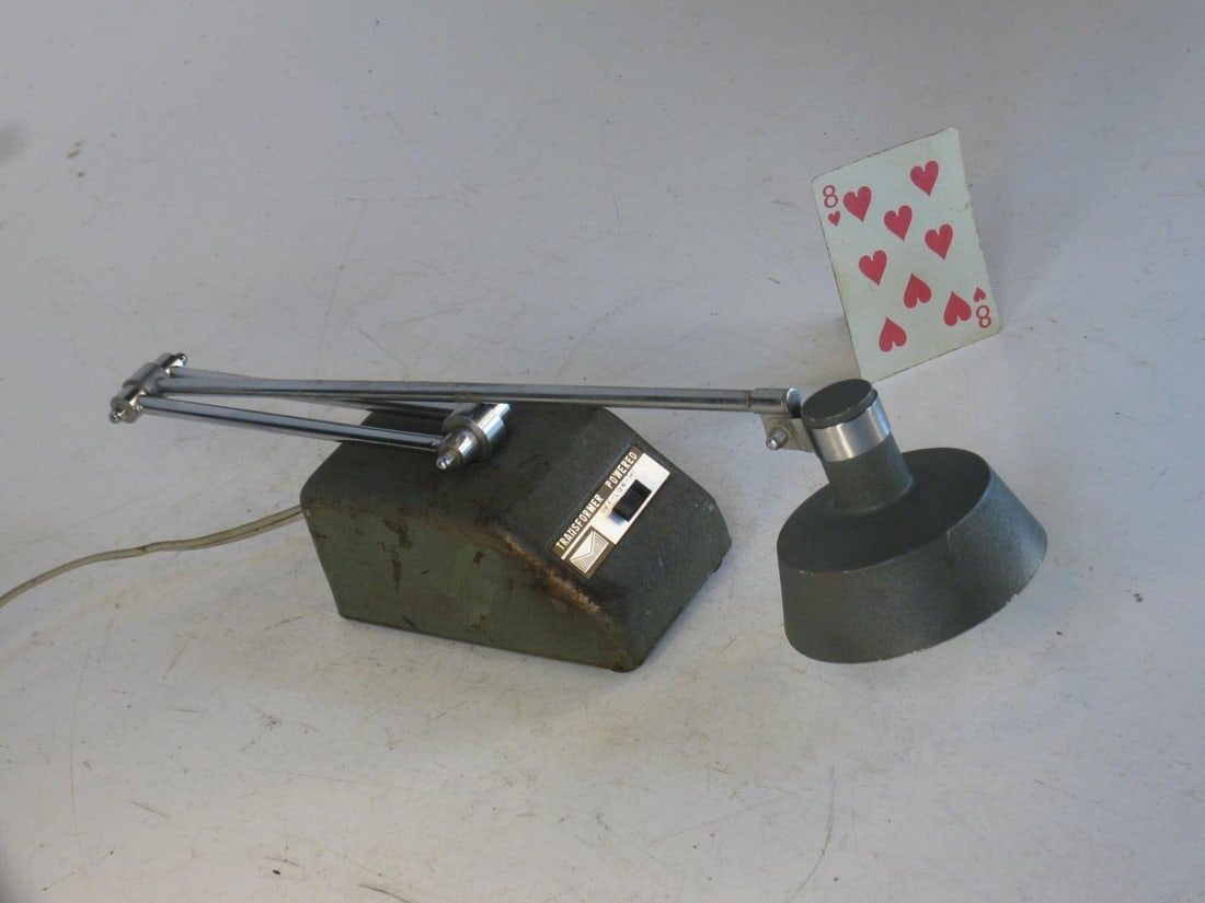 Mid 20th Century Drafting Desk Lamp Vintage Steampunk Small Working - 6