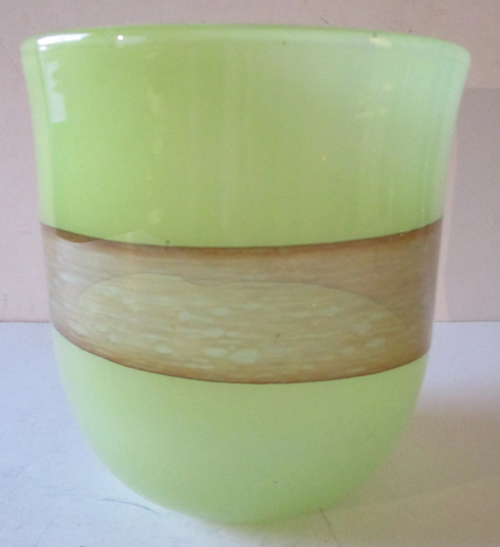 Cyan Design Large Celadon Green With Hand Applied Amber Stripe Vase - 6
