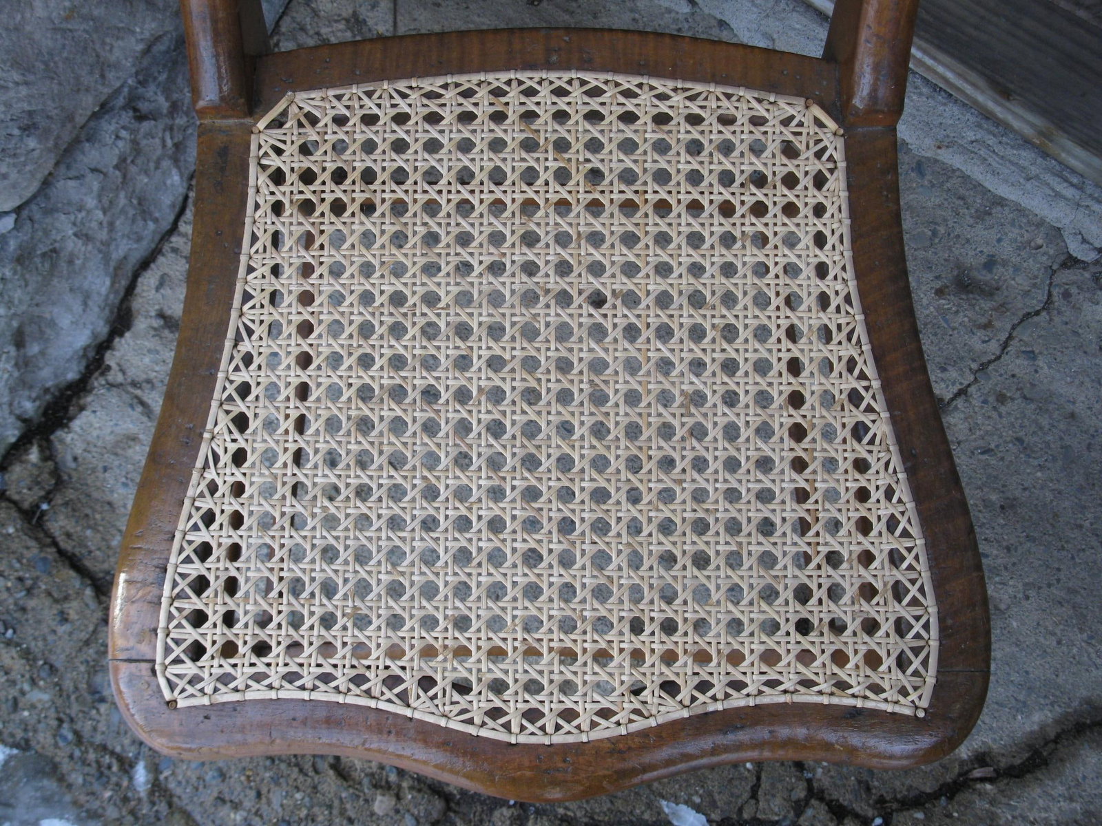 Antique Side Chair New Cane Seat Elegant Tiger & Bullseye Maple Cottage Bedroom - 8