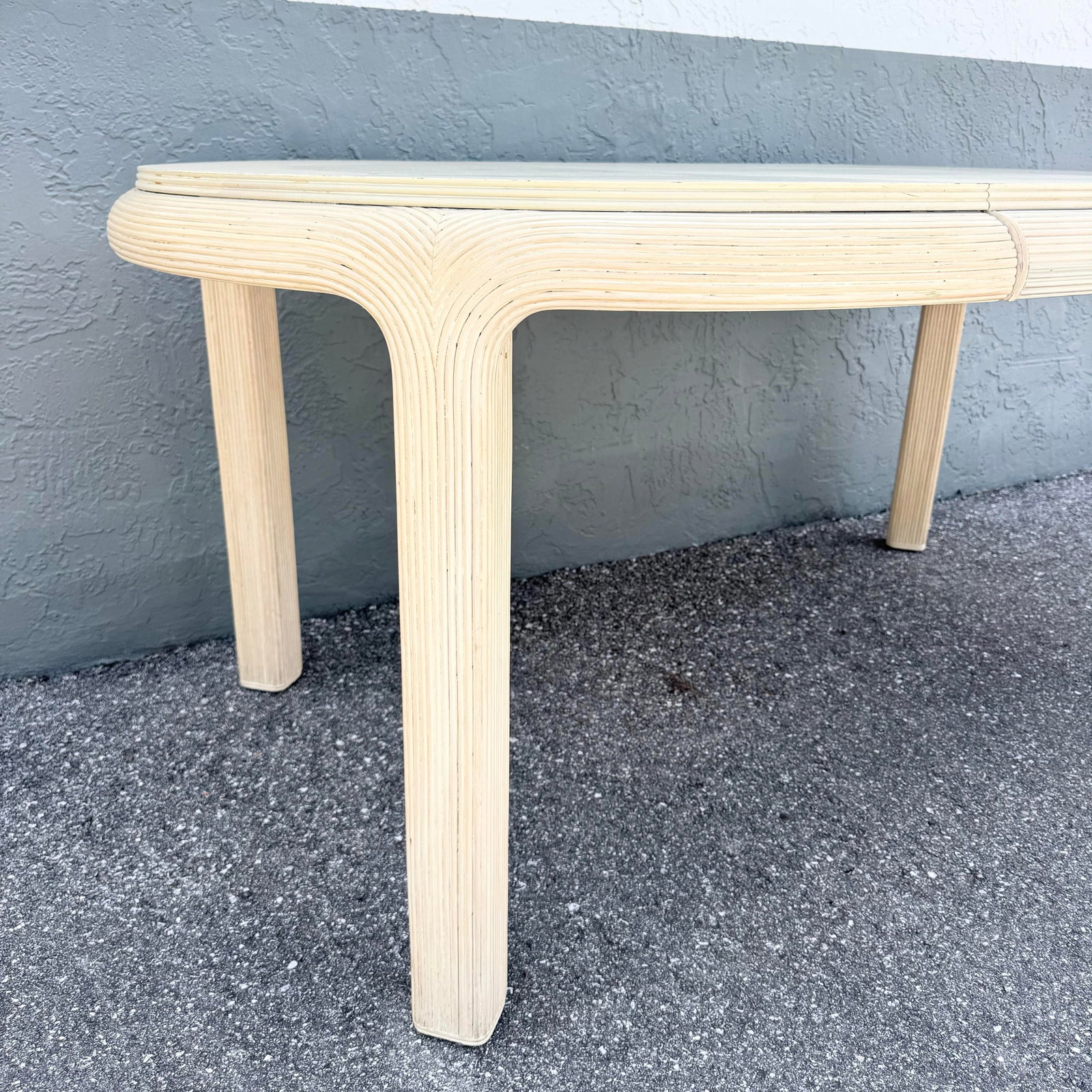 Boho Chic Pencil Reed Extendable Dining Table - 8