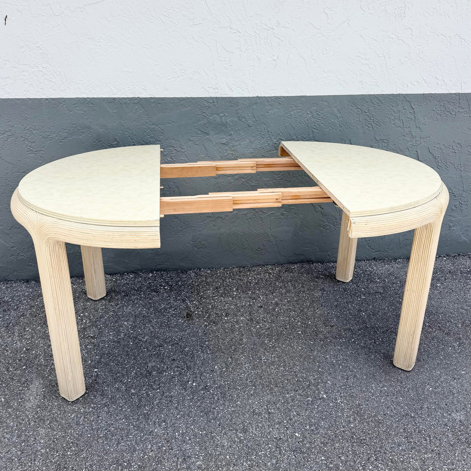 Boho Chic Pencil Reed Extendable Dining Table - 9
