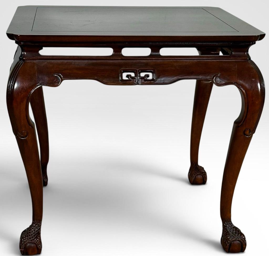 Vintage Drexel Heritage Ming Treasure Burlwood Asian Modern Side Table - 3