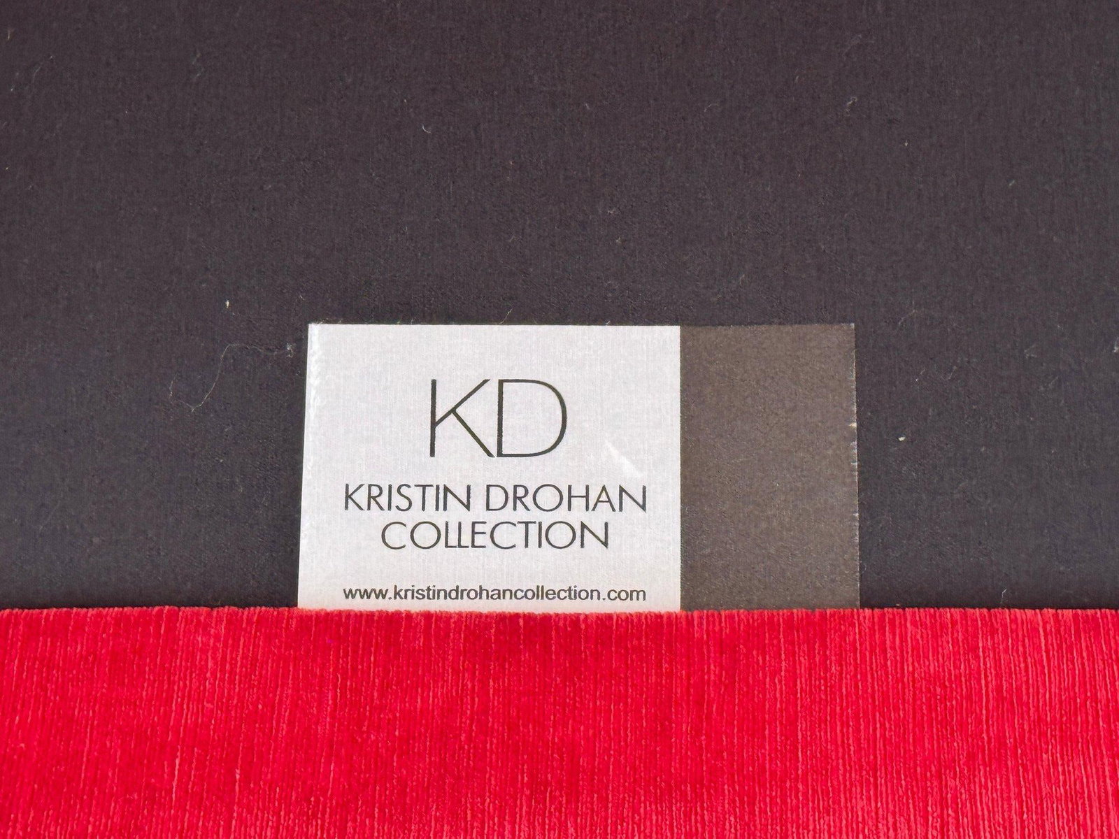 Kristin Drohan Collection Red Velvet Love Seat With Embroidered Down-Filled Throw Pillows - 2