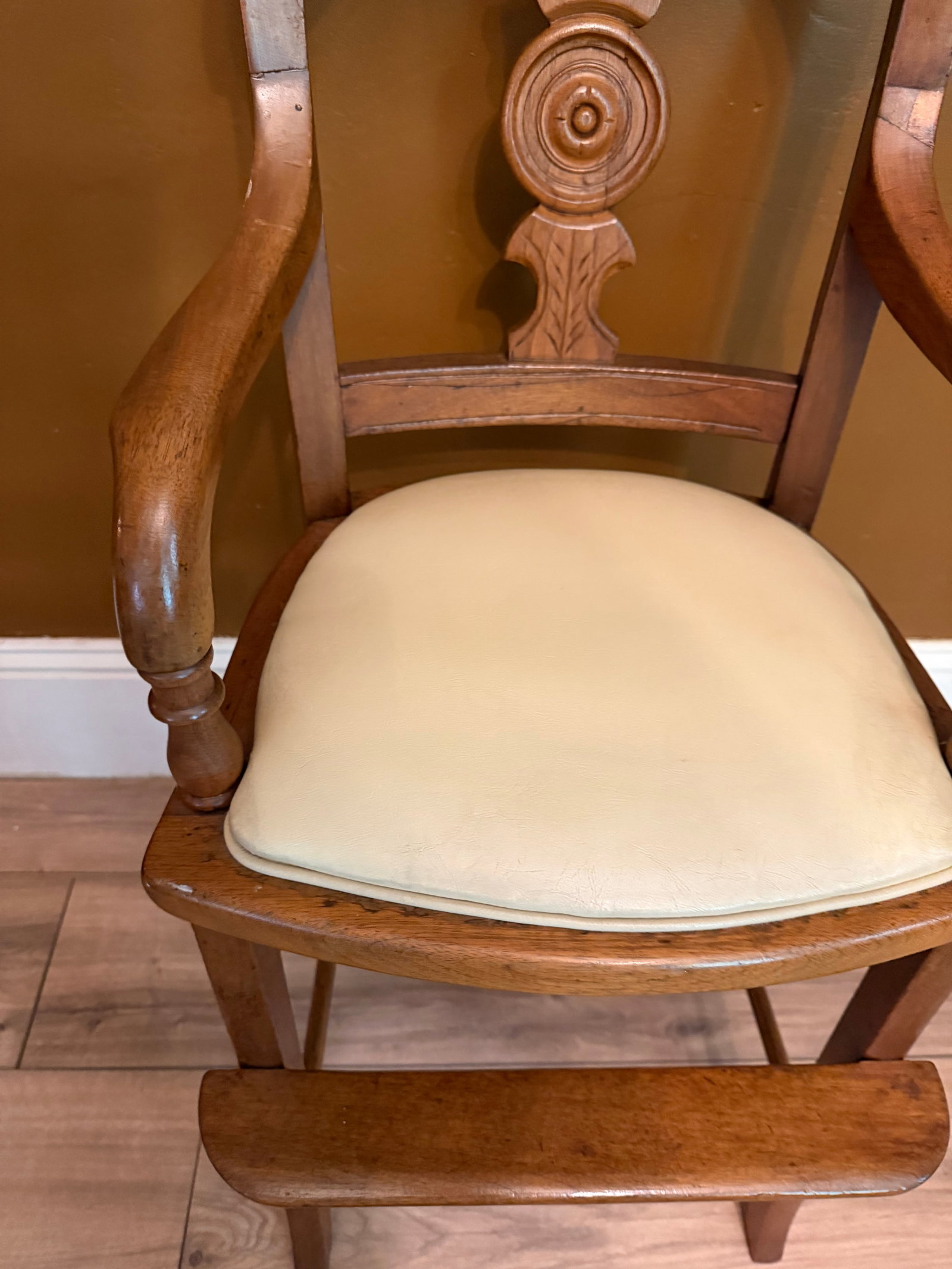 Antique Eastlake Victorian Style Carved Walnut Youth Chair - 2