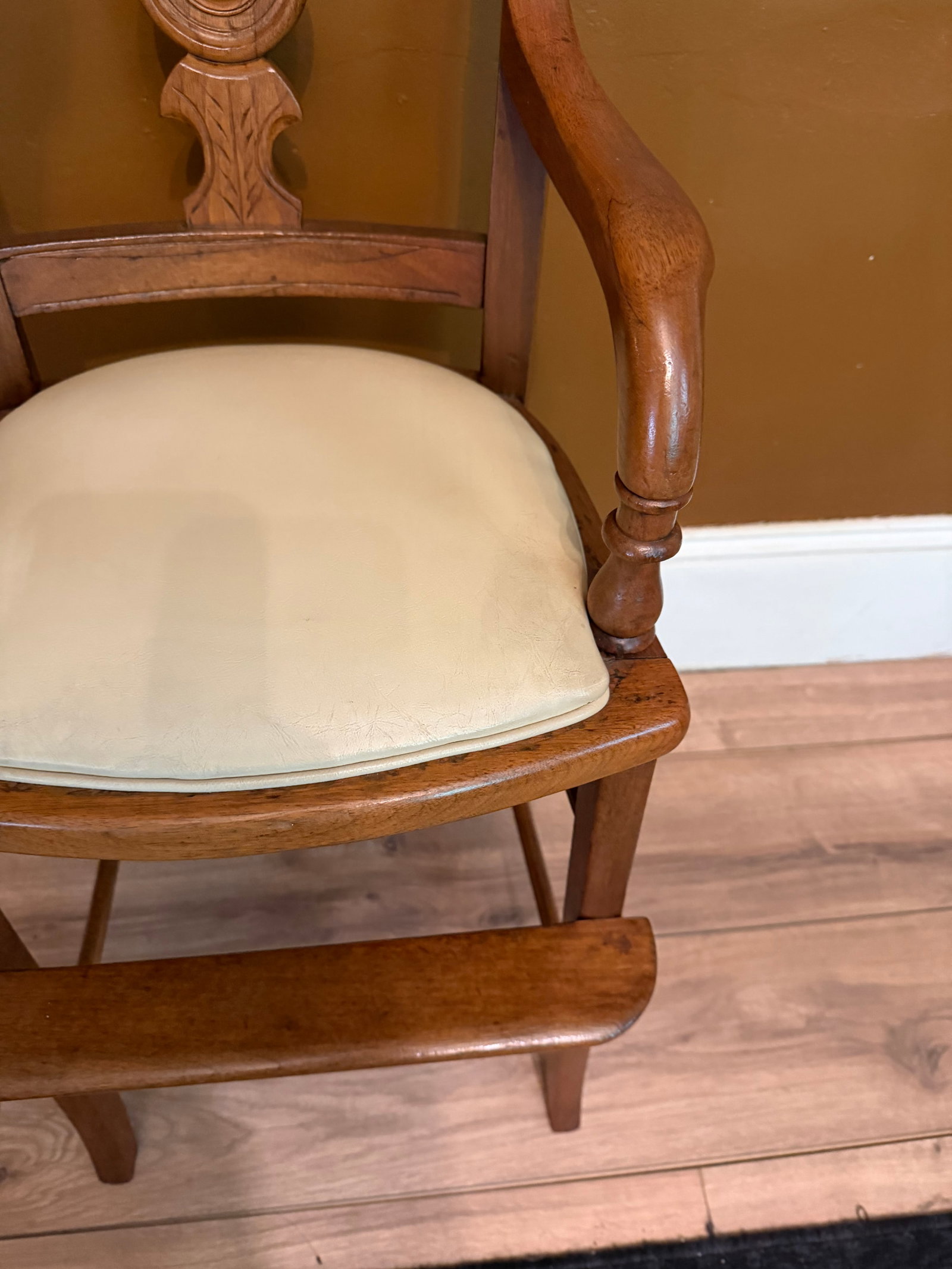 Antique Eastlake Victorian Style Carved Walnut Youth Chair - 4