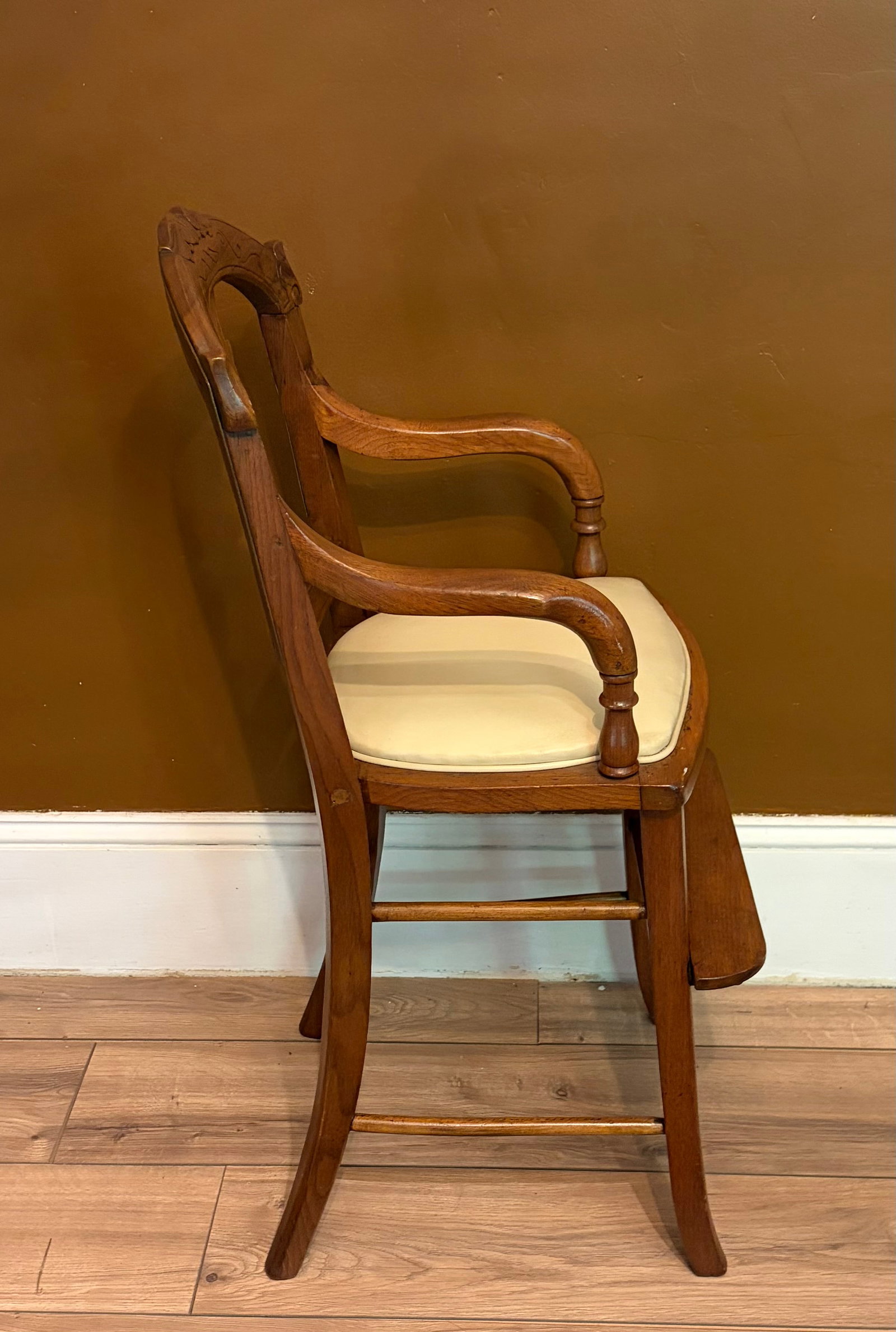 Antique Eastlake Victorian Style Carved Walnut Youth Chair - 6