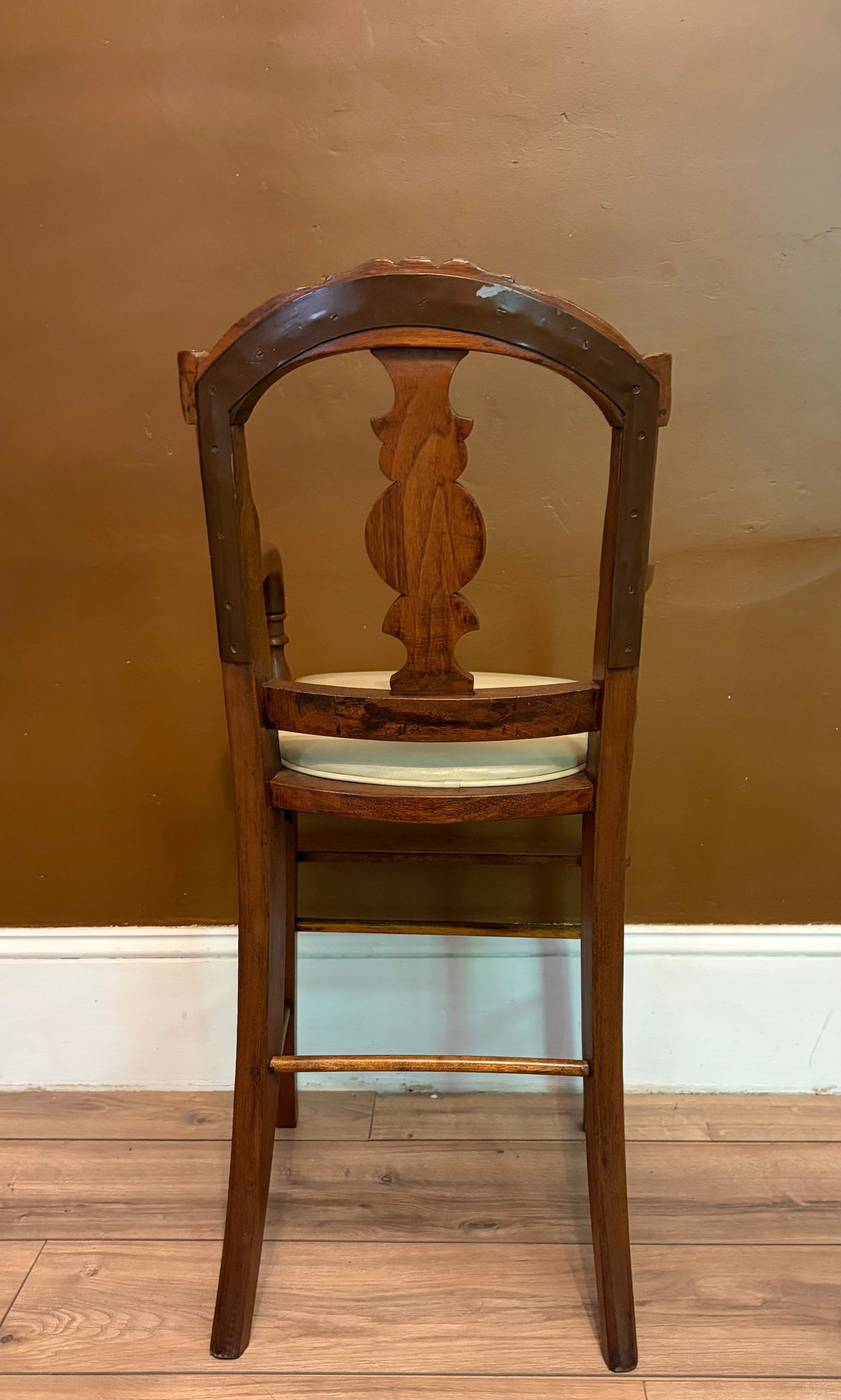 Antique Eastlake Victorian Style Carved Walnut Youth Chair - 8