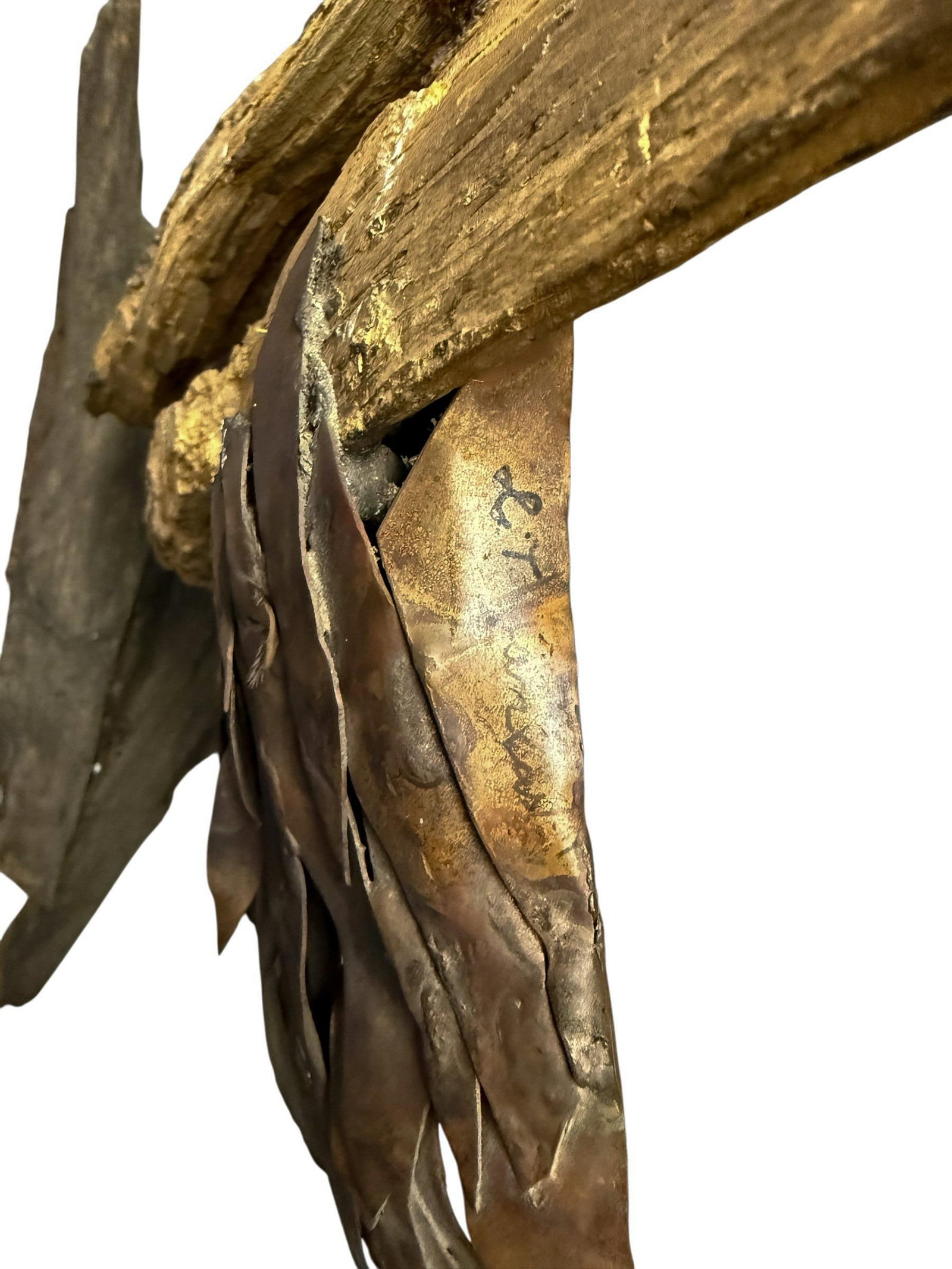 Late 20th Century Monumental Lubomir Tomaszewski Signed Wood and Copper Bird Sculpture Seven Feet Ta - 2