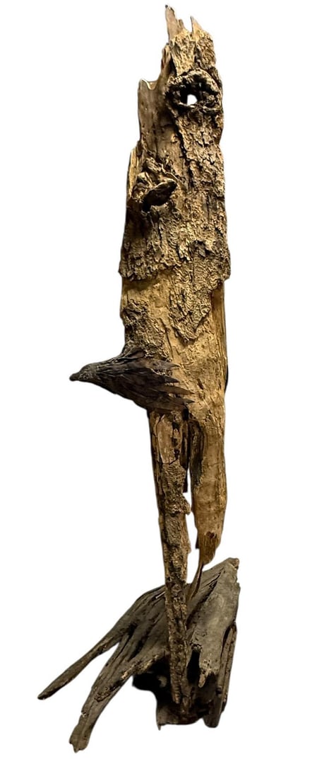 Late 20th Century Monumental Lubomir Tomaszewski Signed Wood and Copper Bird Sculpture Seven Feet Ta - 3