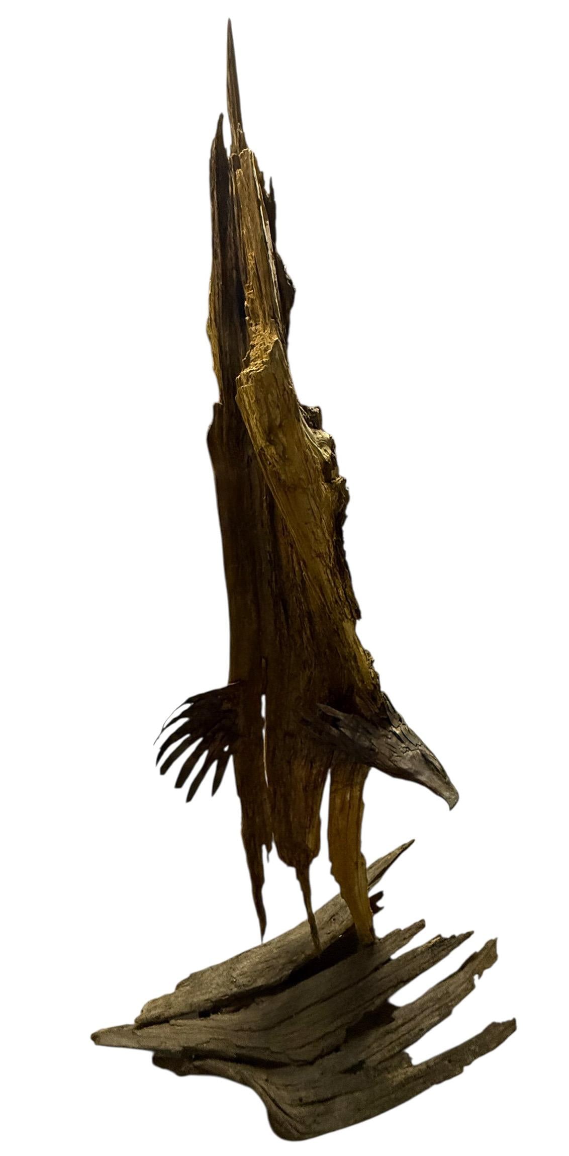 Late 20th Century Monumental Lubomir Tomaszewski Signed Wood and Copper Bird Sculpture Seven Feet Ta - 4