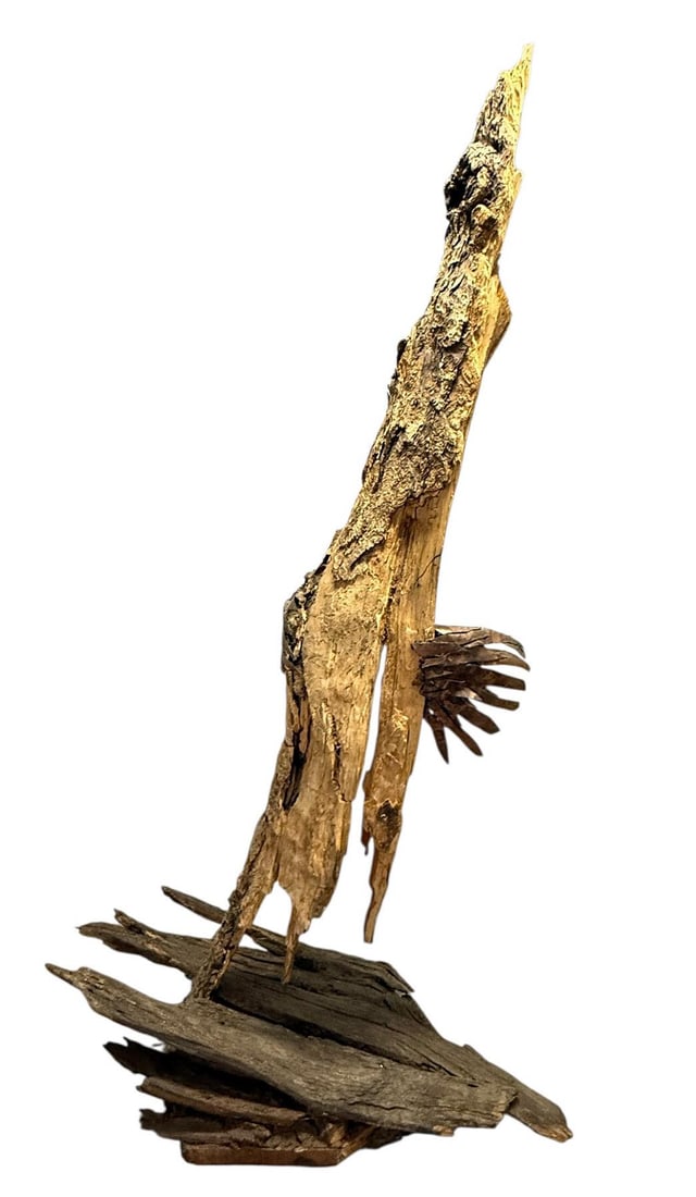 Late 20th Century Monumental Lubomir Tomaszewski Signed Wood and Copper Bird Sculpture Seven Feet Ta - 5
