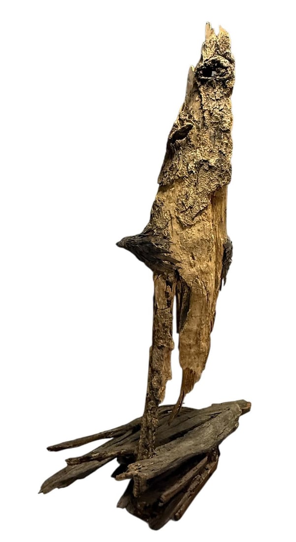 Late 20th Century Monumental Lubomir Tomaszewski Signed Wood and Copper Bird Sculpture Seven Feet Ta - 6