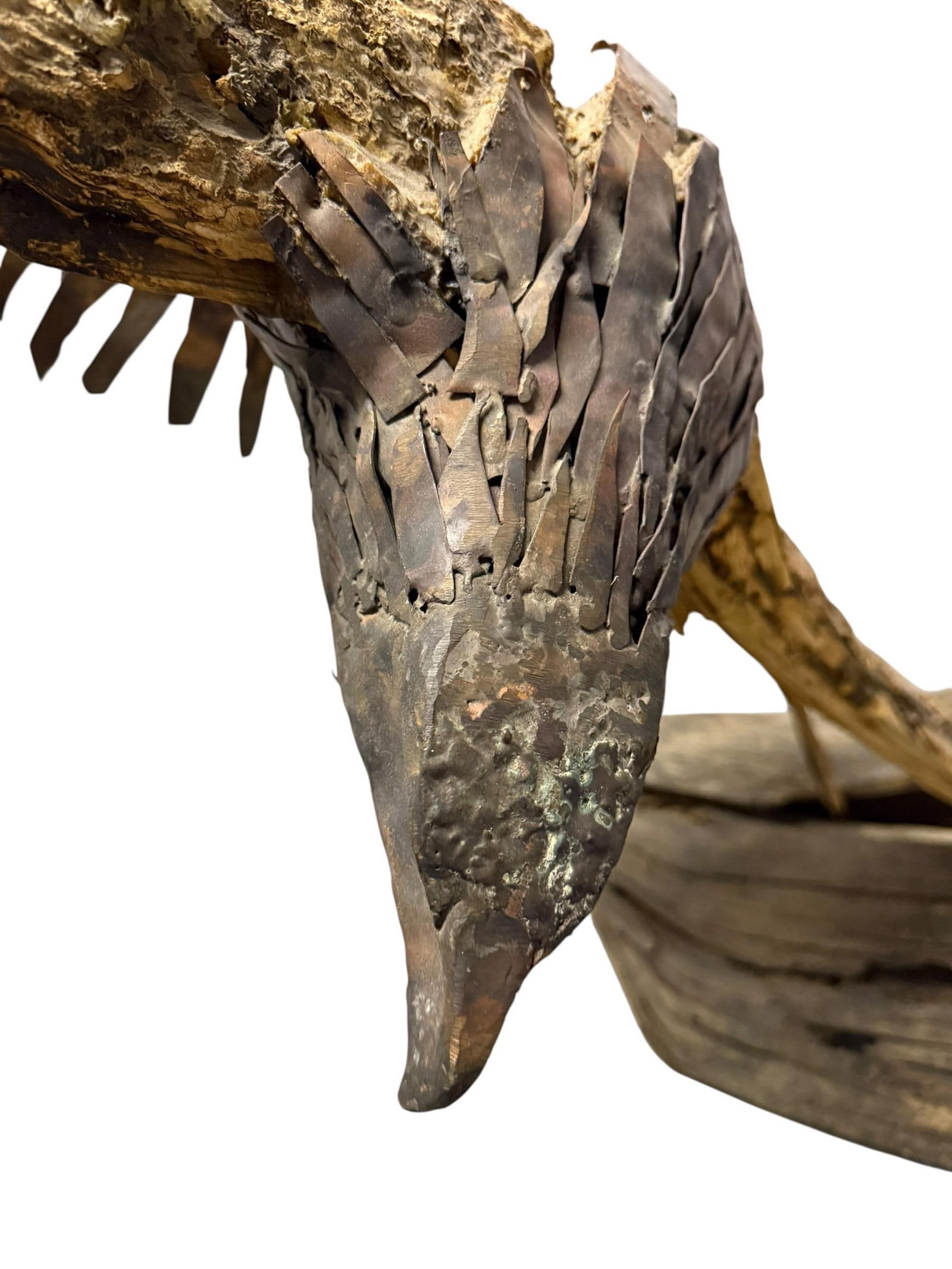 Late 20th Century Monumental Lubomir Tomaszewski Signed Wood and Copper Bird Sculpture Seven Feet Ta - 8