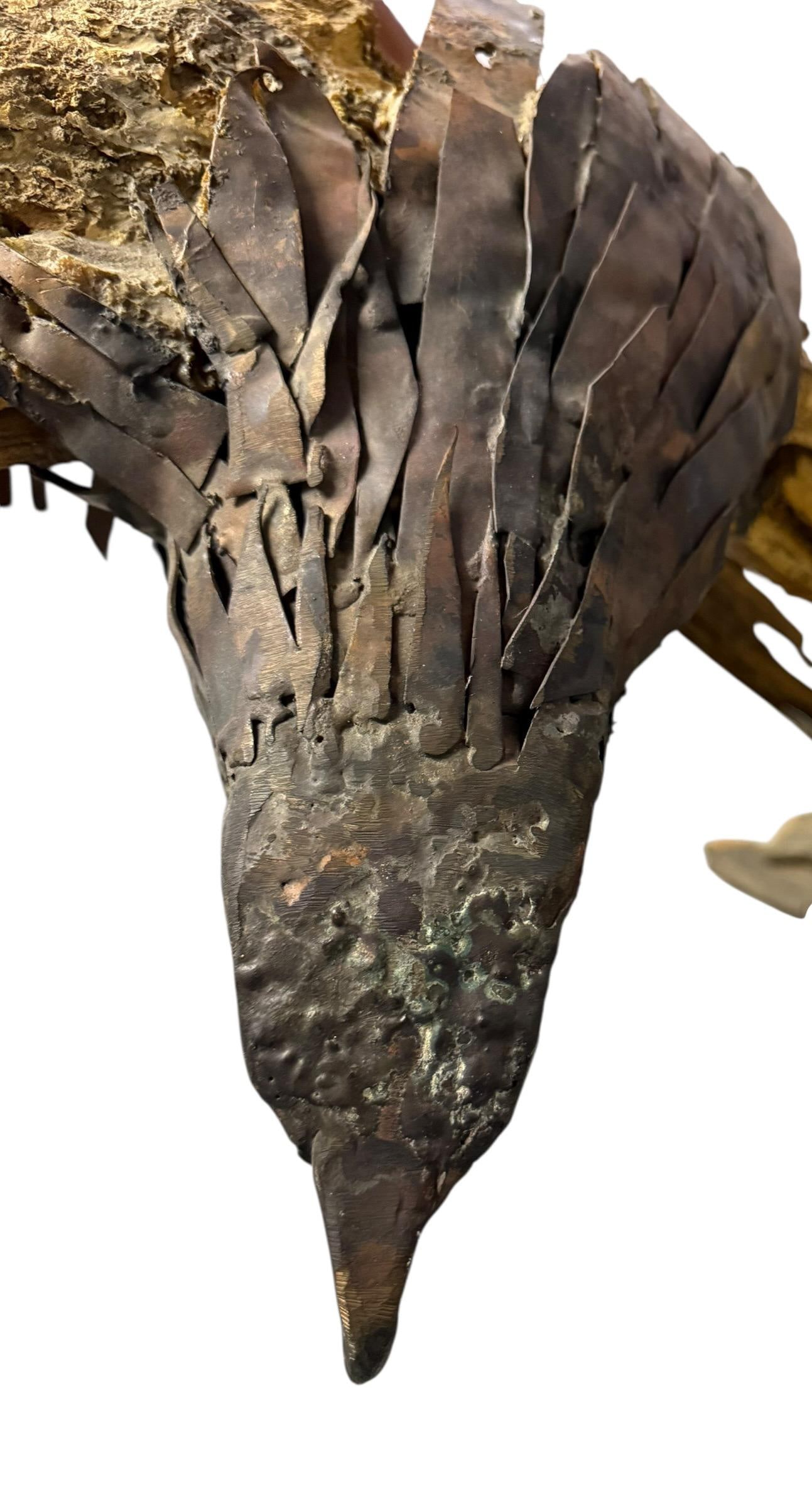 Late 20th Century Monumental Lubomir Tomaszewski Signed Wood and Copper Bird Sculpture Seven Feet Ta - 9