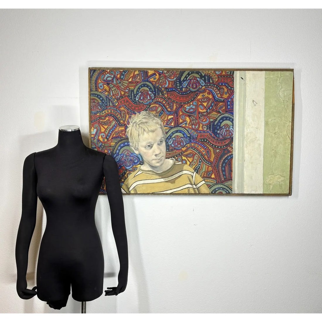 1980s Large Signed Philip Behymer Mid-Century Modern Portrait Museum-Collected Texas Artist 1983 - 2