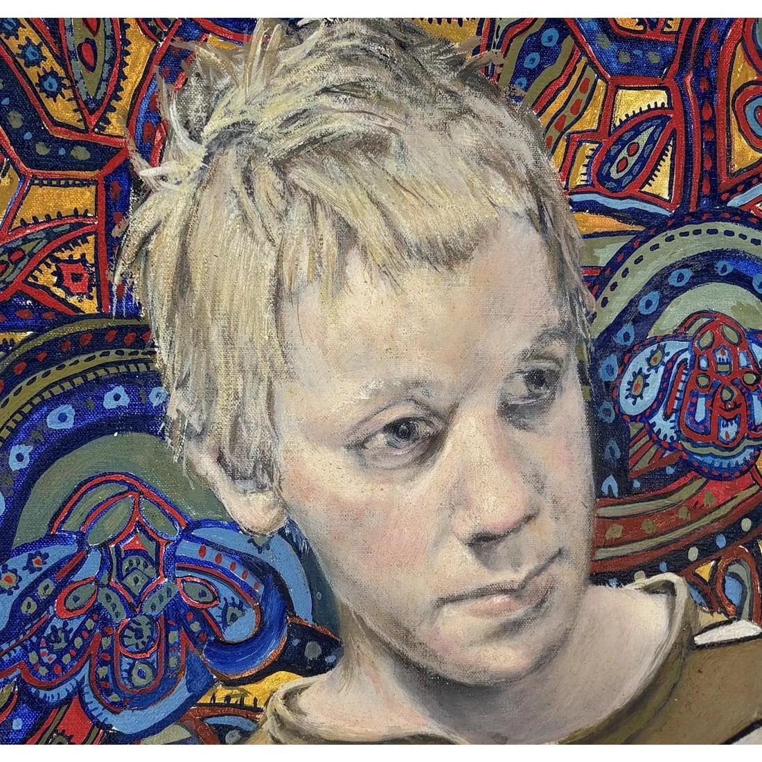 1980s Large Signed Philip Behymer Mid-Century Modern Portrait Museum-Collected Texas Artist 1983 - 5