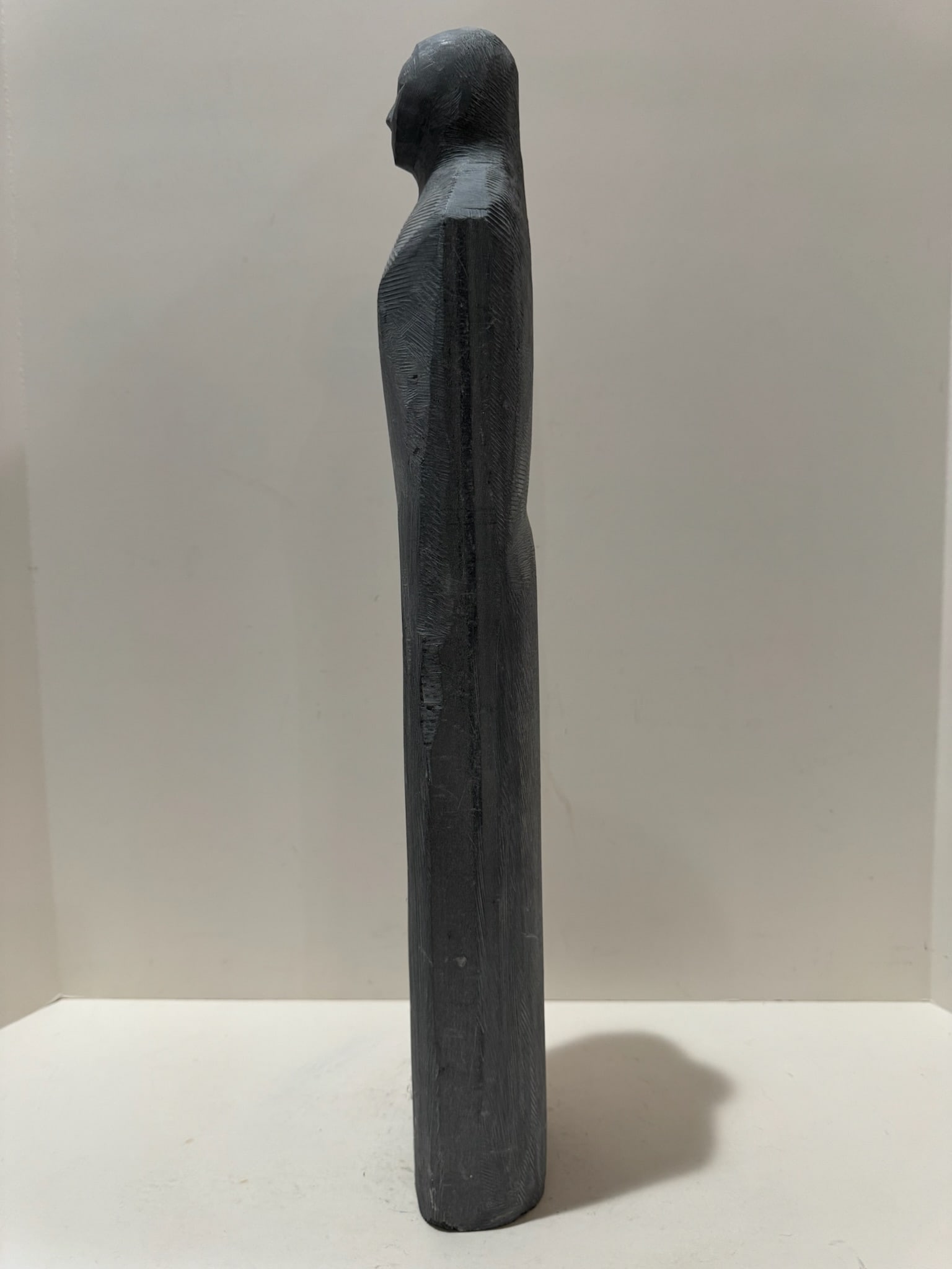 Larry Mohr Gray Stone Figurative Sculpture Signed From Artist Estate - 3