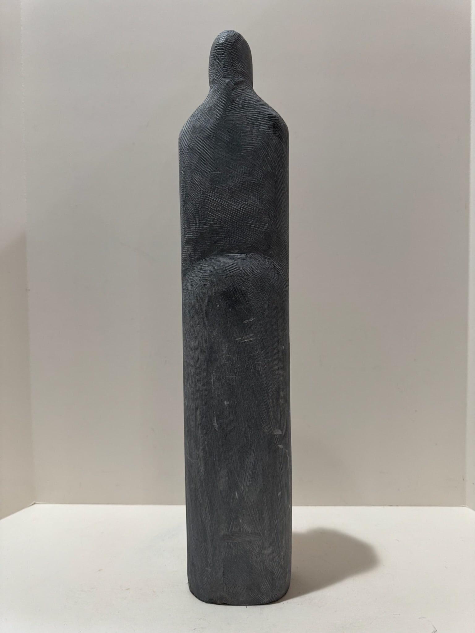 Larry Mohr Gray Stone Figurative Sculpture Signed From Artist Estate - 4
