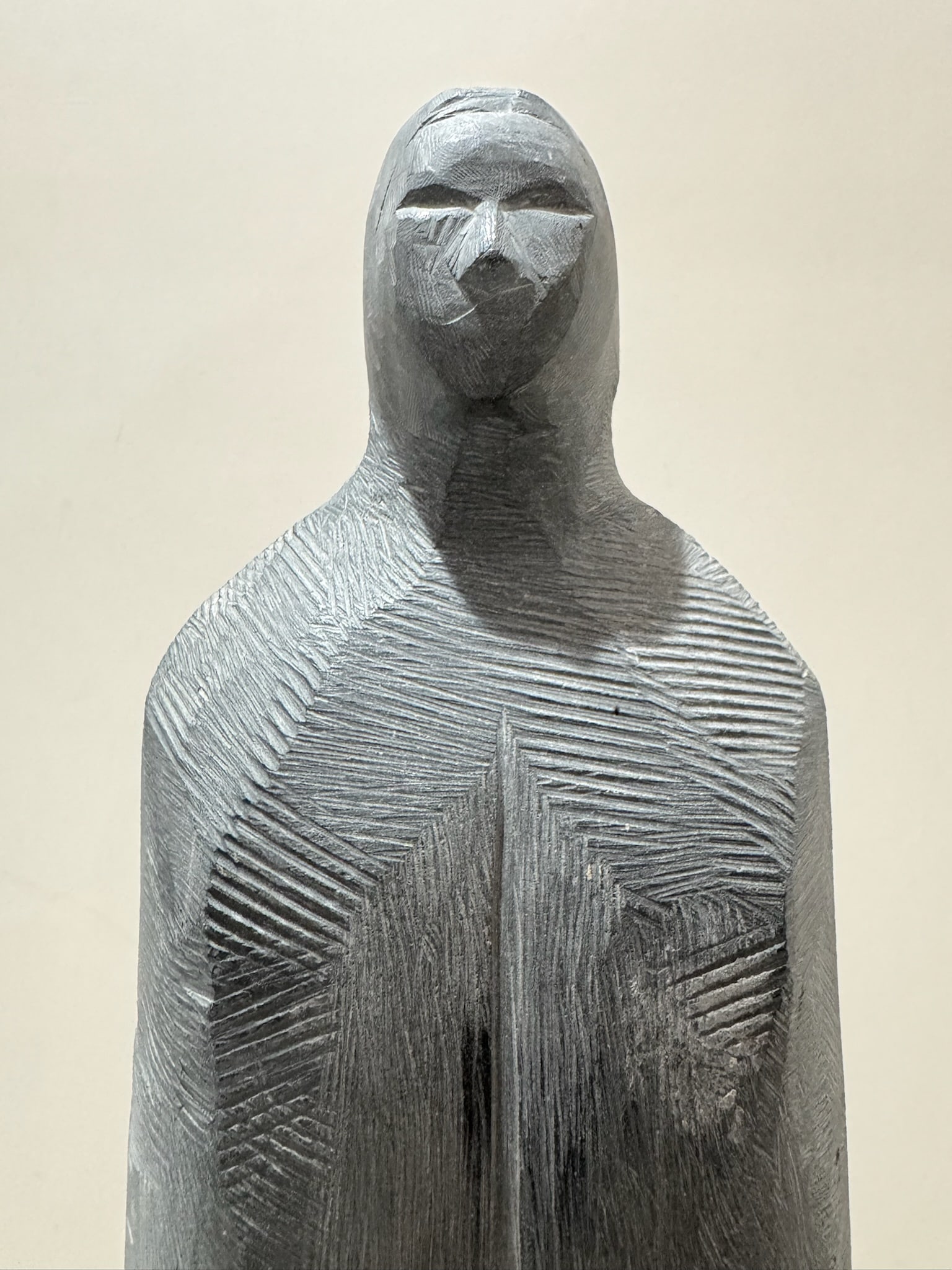 Larry Mohr Gray Stone Figurative Sculpture Signed From Artist Estate - 5