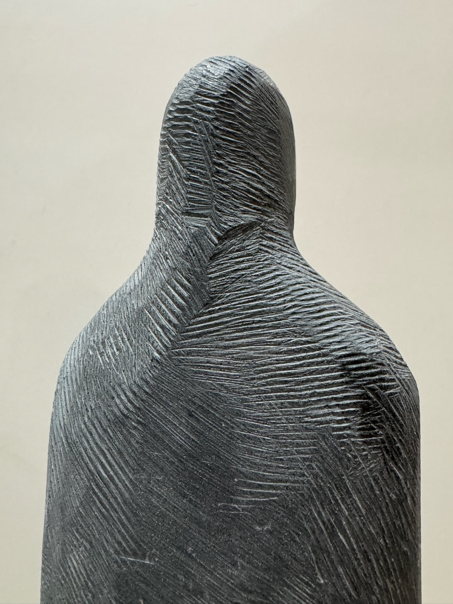 Larry Mohr Gray Stone Figurative Sculpture Signed From Artist Estate - 6
