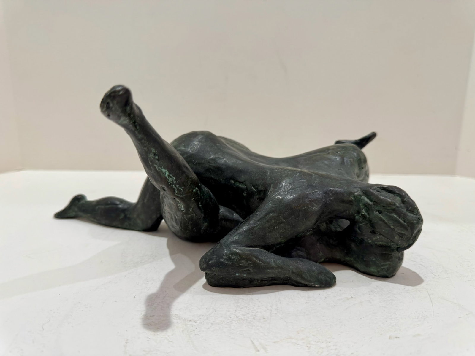 1960s Larry Mohr Bronze Lovers Embracing Sculpture Signed From Artist Estate - 3