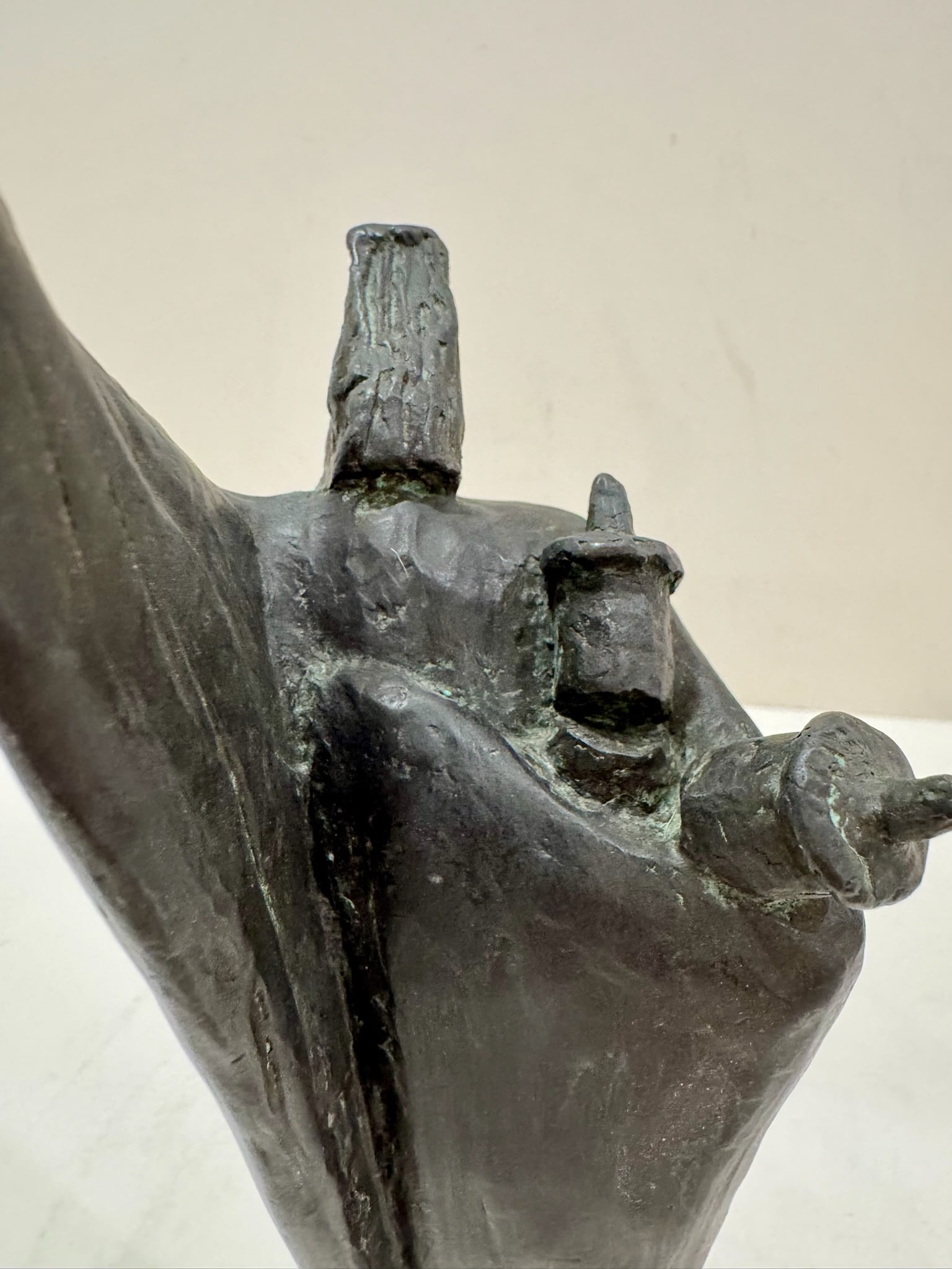 1960s Larry Mohr Bronze Abstract Figurative Sculpture Signed From Artist Estate - 6