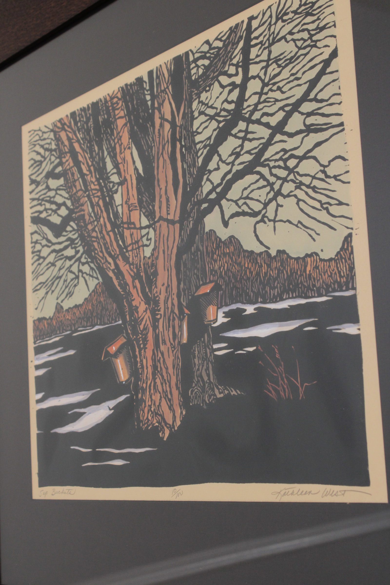Kathleen West Sap Buckets Arts & Crafts Oak Framed Print - 3
