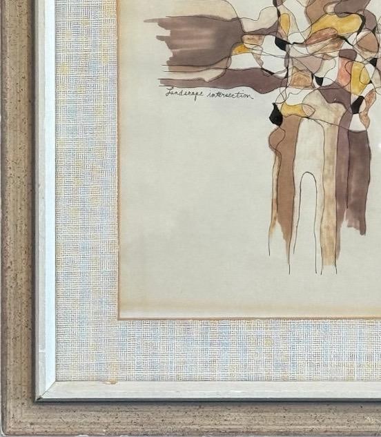 Vintage 1965 Abstract Casein Collage Signed by Sheer - 8