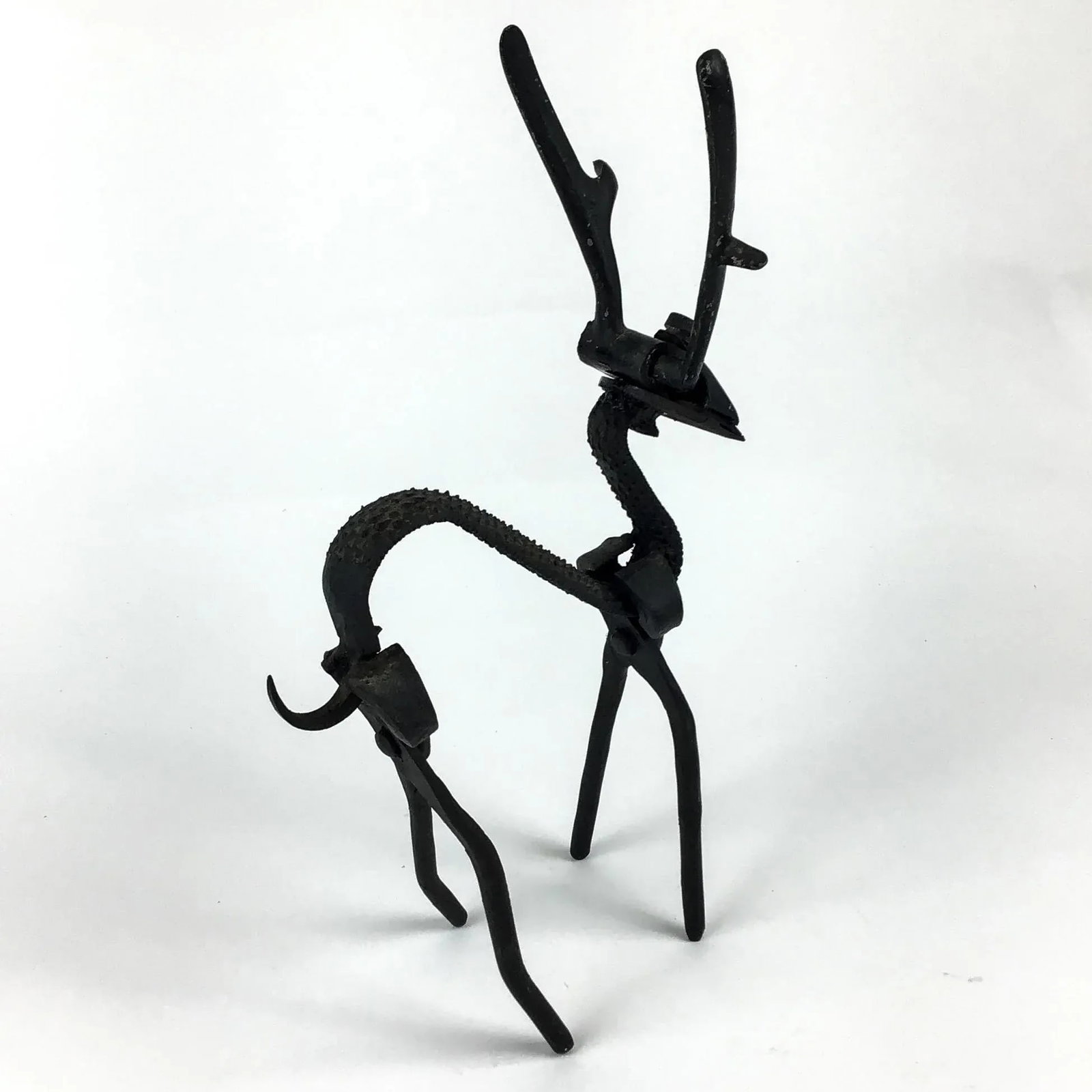 Artisan Vintage Metal Artwork Deer Sculpture Steampunk - 2