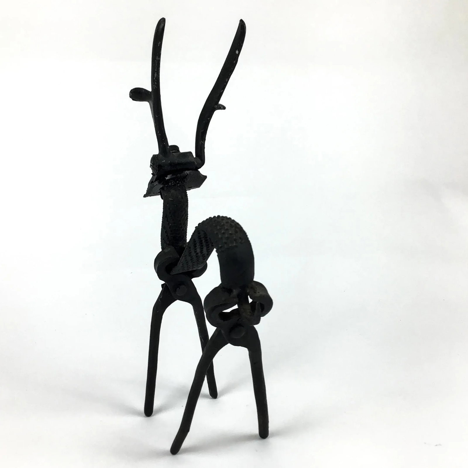 Artisan Vintage Metal Artwork Deer Sculpture Steampunk - 7