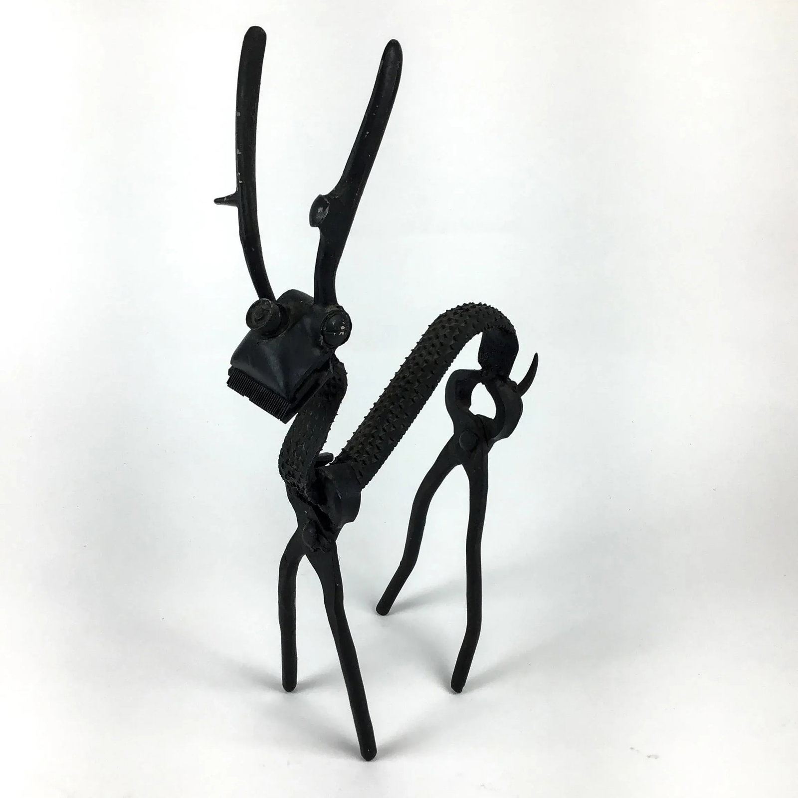 Artisan Vintage Metal Artwork Deer Sculpture Steampunk - 8