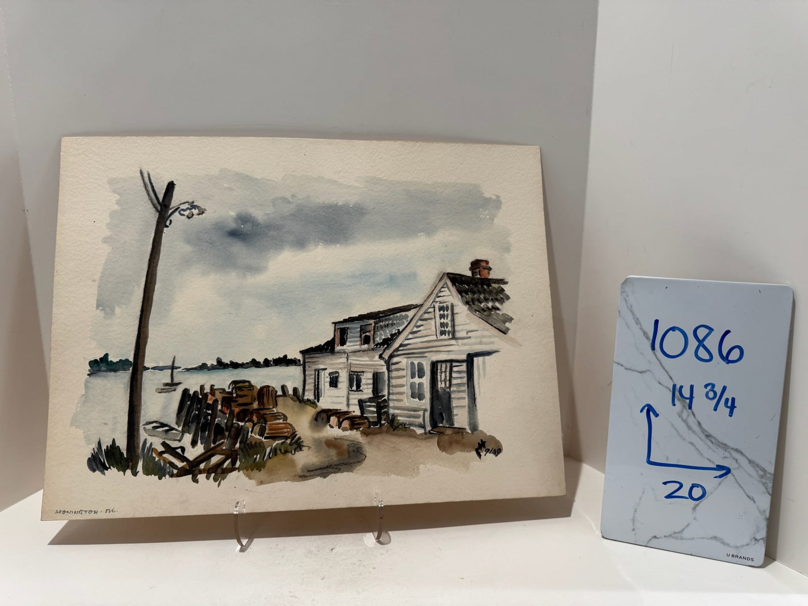 Henry Emil Salloch Original Watercolor on Stonington, Me. 1949. - 8