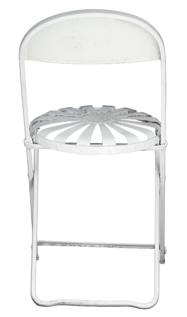 Antique Francois Carre Sunburst Folding Garden Chairs, 2 Pieces - 17
