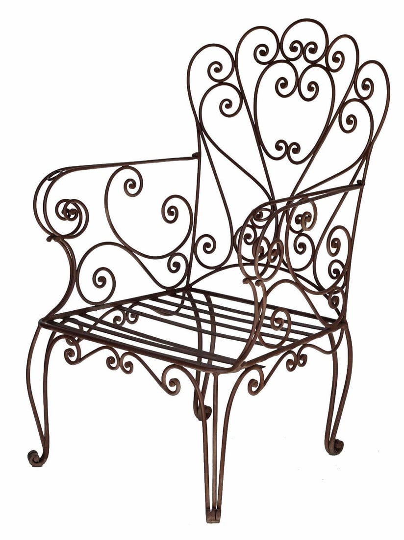 Vintage Wrought Iron Garden Chairs, Set/3 - 11