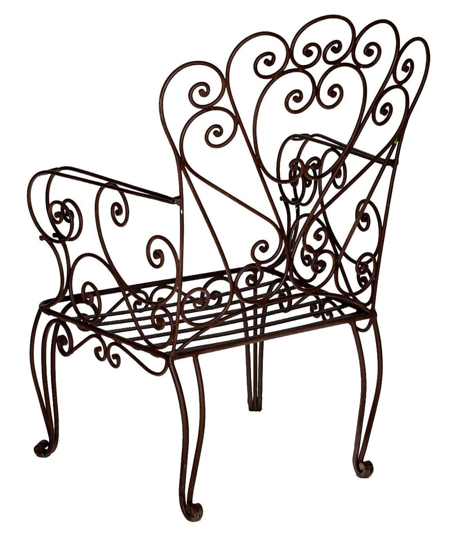 Vintage Wrought Iron Garden Chairs, Set/3 - 6