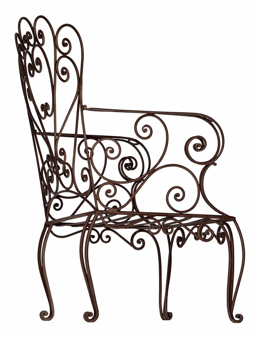 Vintage Wrought Iron Garden Chairs, Set/3 - 7